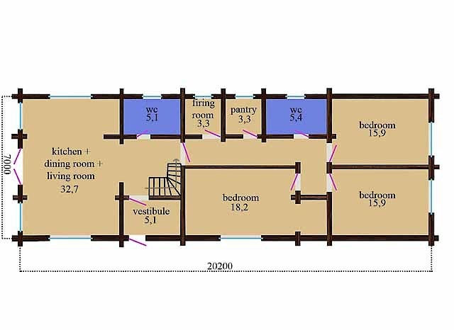 Estate casa in legno circolare 174 m2