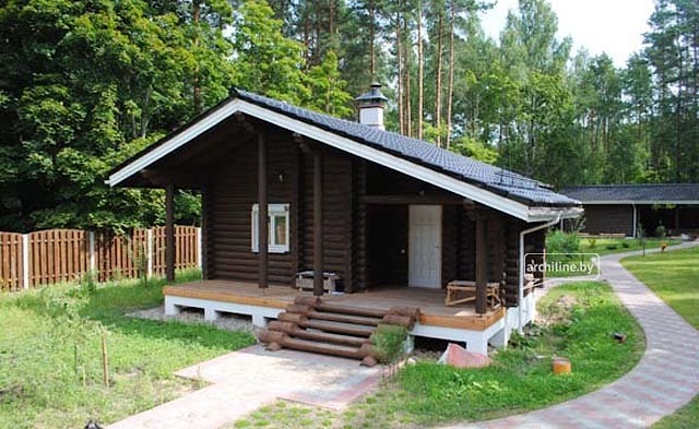 La costruzione della sauna 63 m2