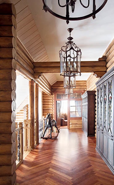 Design dell'interno della casa di legno