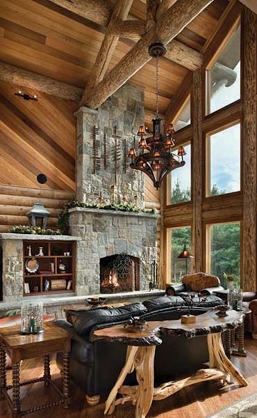Design dell'interno della casa di legno