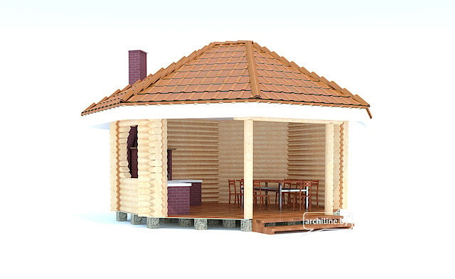 Barbecue casa in legno