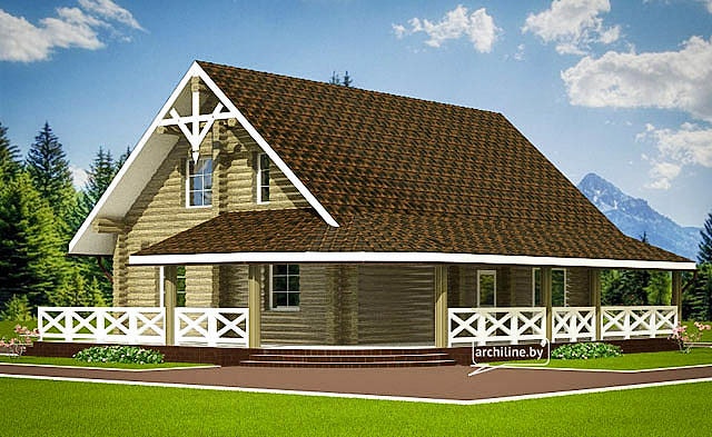 Casa in legno europea tradizionale 166 m²