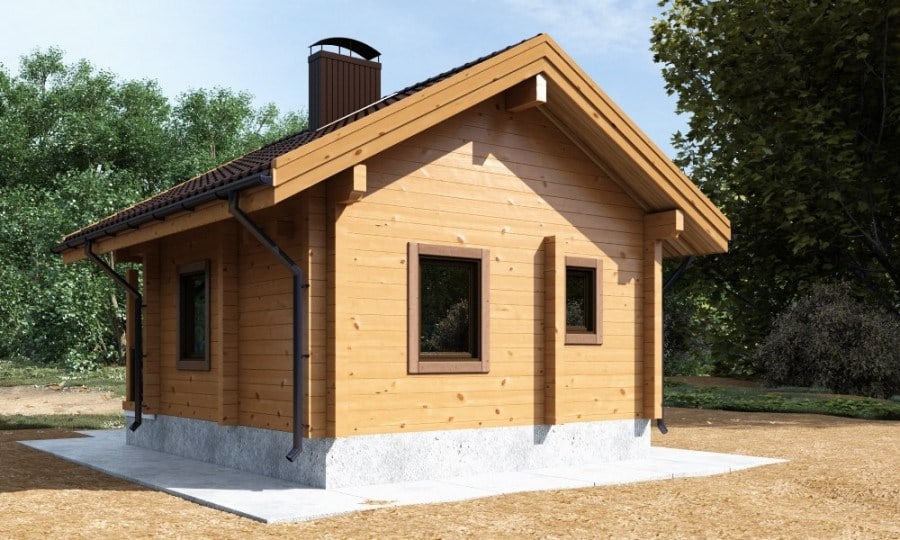 Casa in legno lamellare "Ucraina" 48 m²