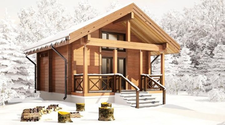 Casa in legno lamellare "Ucraina" 48 m²