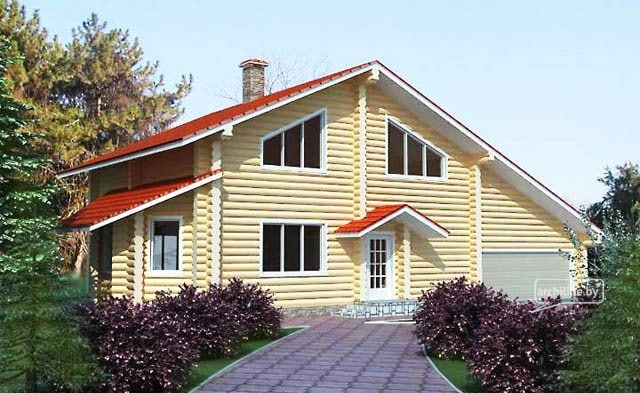 Casa di legno di tronchi "Russo" 220 m2
