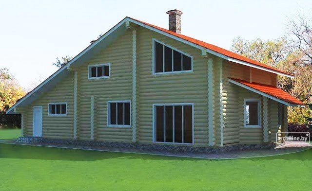 Casa di legno di tronchi "Russo" 220 m2