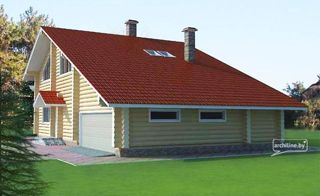 Casa di legno di tronchi "Russo" 220 m2