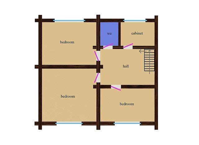 Casa di legno di tronchi "Russo" 220m2
