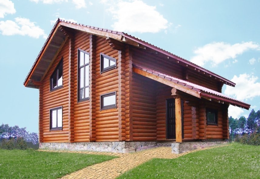 Casa di legno di tronchi "Tevere" 172 m2