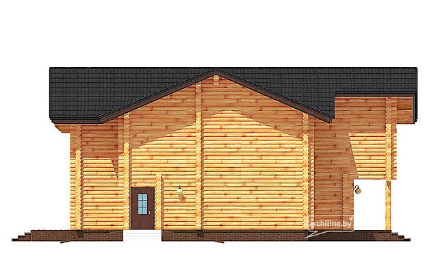 Una casa di tronchi di legno 215 m2