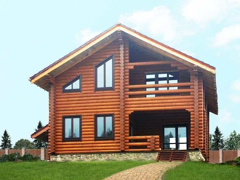 Casa di legno di tronchi "Tevere" 172 m2  