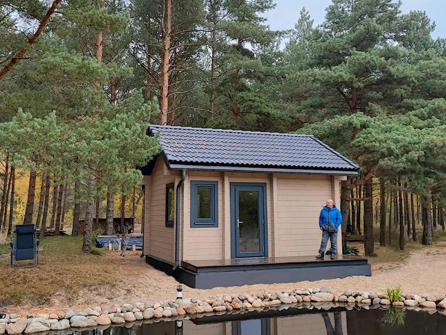 Piccola sauna in legno laminato impiallacciato "Liepaja" Lettonia 19.6 m²