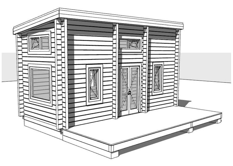 Casa mobile, a due piani, in legno "Caravan"   